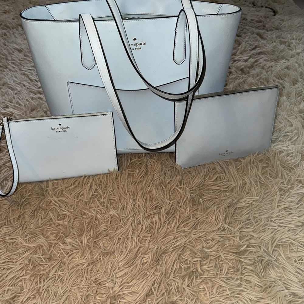 Kate Spade light blue Tote Bag Set